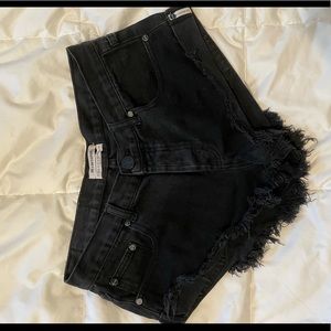 One Teaspoon black denim shorts